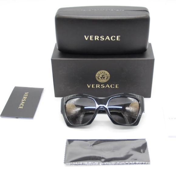 NEW VERSACE VE4452 GB1/87 BLACK WOMEN SQUARE SUNGLASSES VERSACE MOD 4452 - Picture 12 of 12